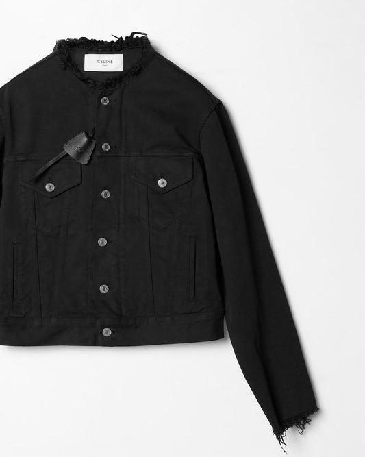 Celine Jacket Frayed-Edge - Black