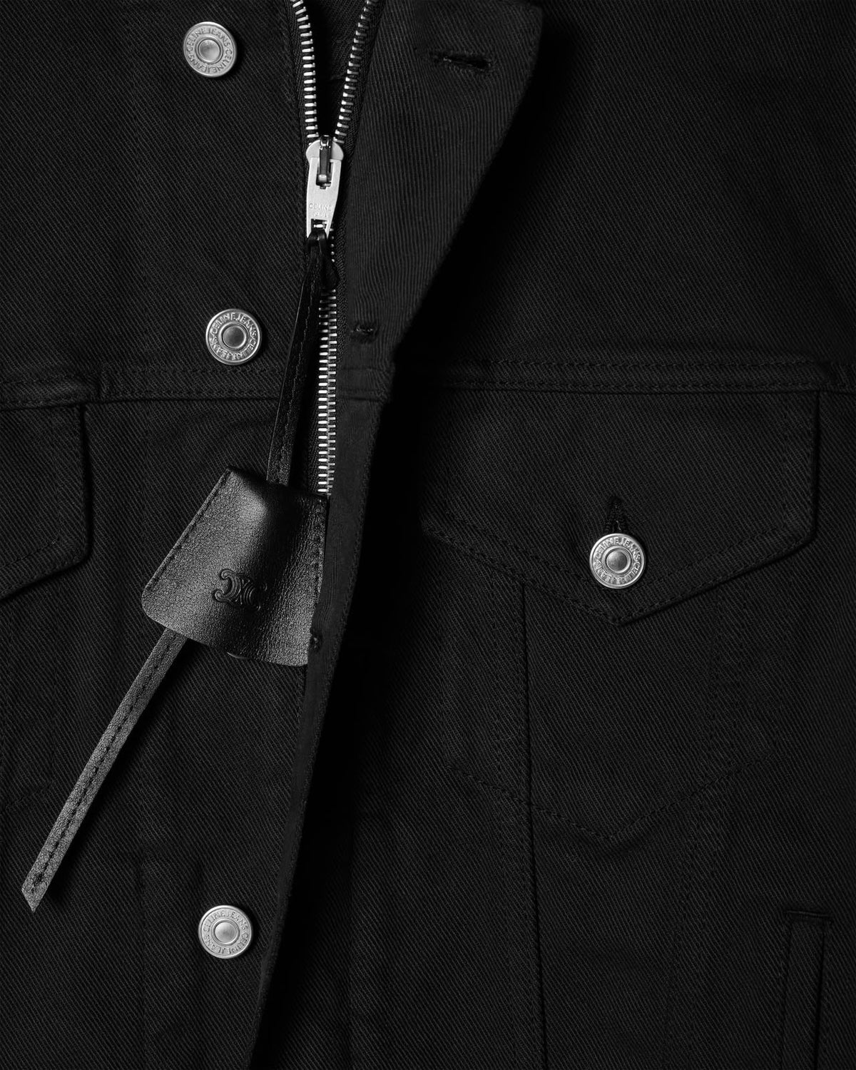 Celine Jacket Frayed-Edge - Black
