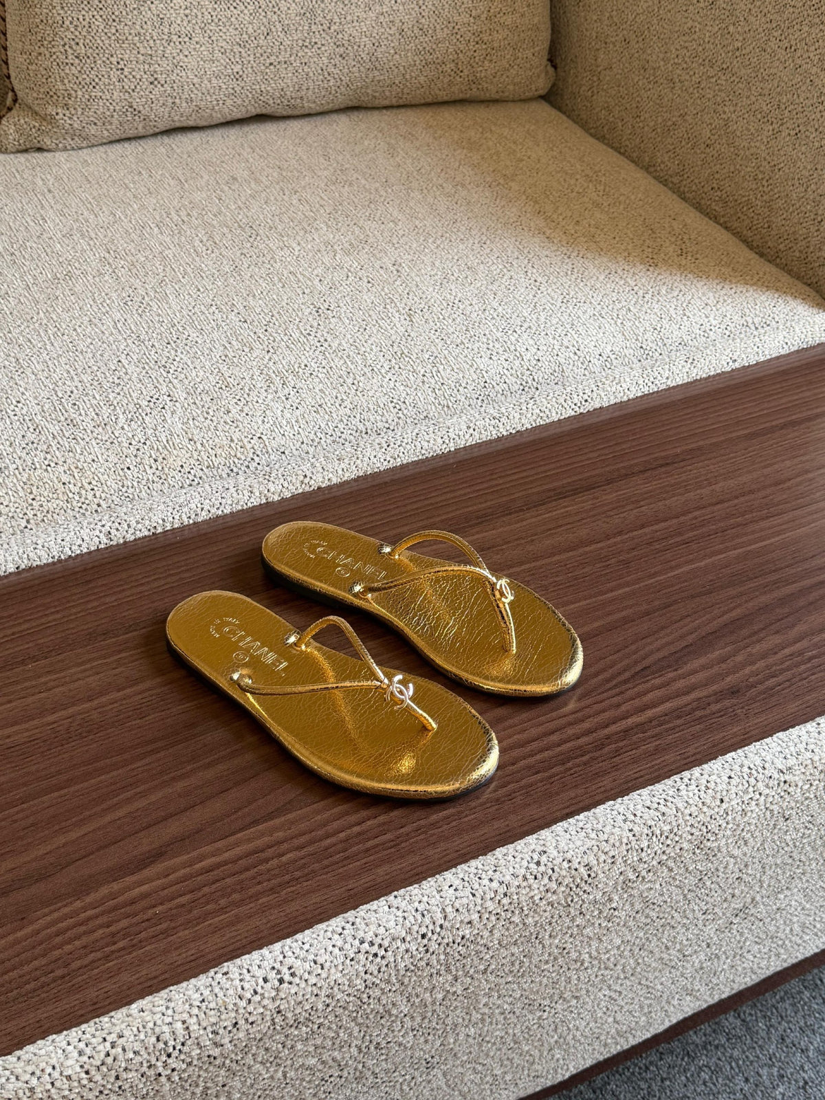 Chanel Slippers - Gold