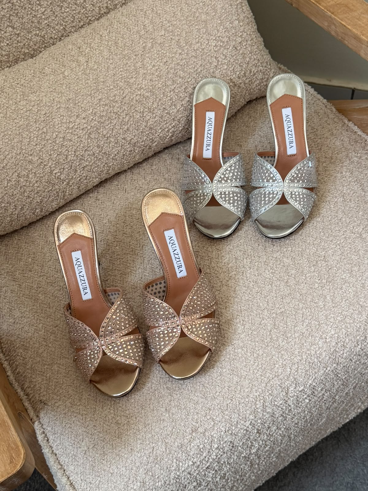 Aquazzura Heels - Silver, Gold