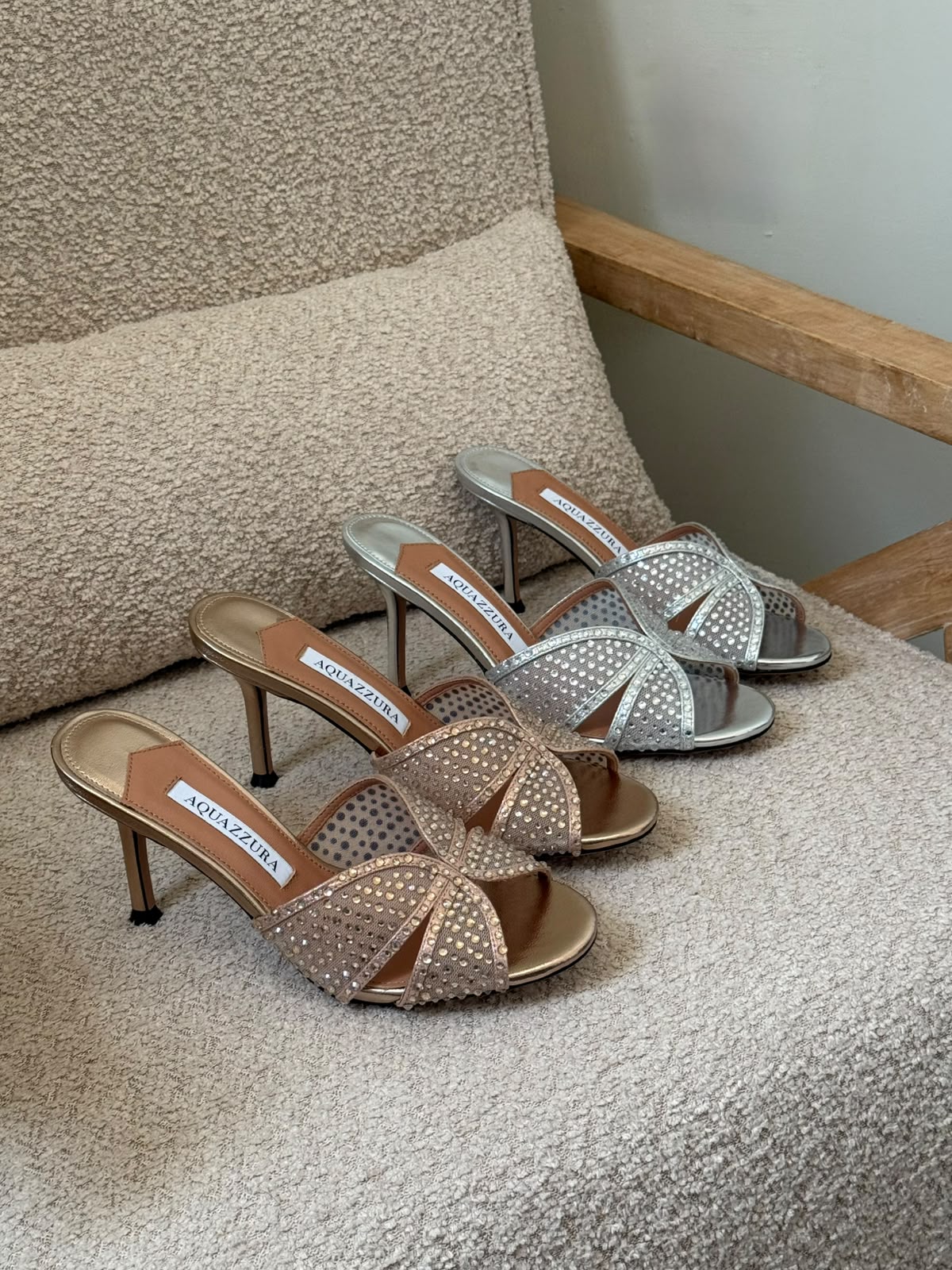 Aquazzura Heels - Silver, Gold