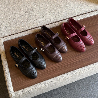 Chanel Ballerina - Burgundy, Brown, Black