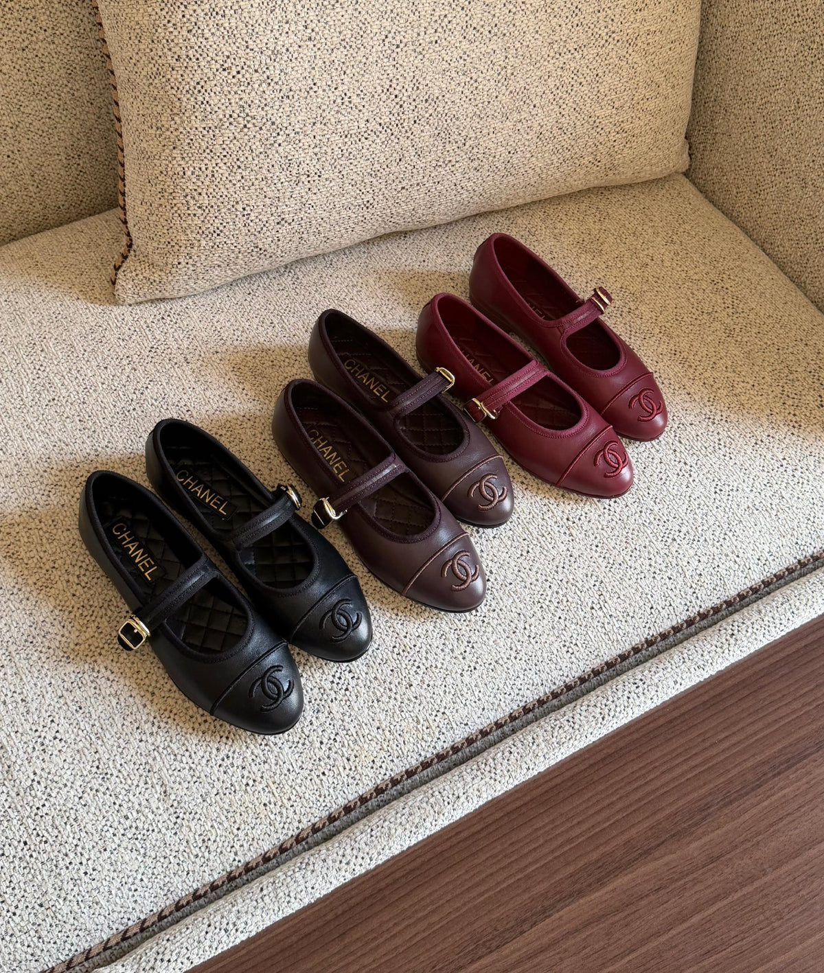 Chanel Ballerina - Burgundy, Brown, Black