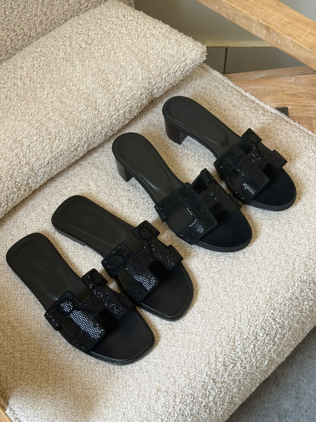 Hermès H-Strap Heels - Black