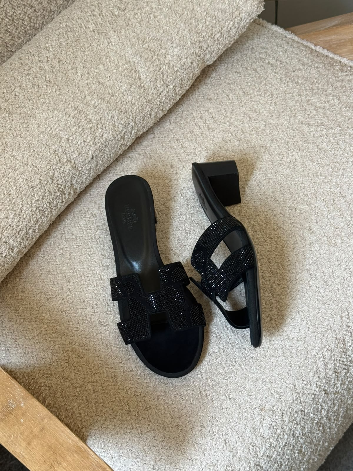Hermès H-Strap Heels - Black