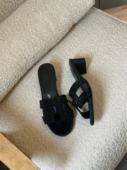 Hermès H-Strap Heels - Black
