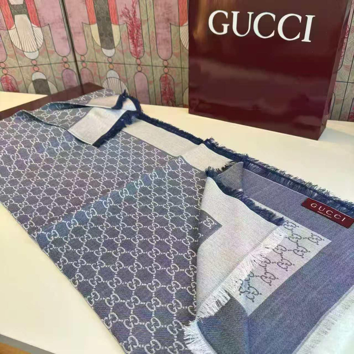 Gucci Scarf - Navy