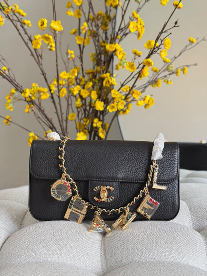 Chanel Shoulder Bag - Black, Beige, Burgundy