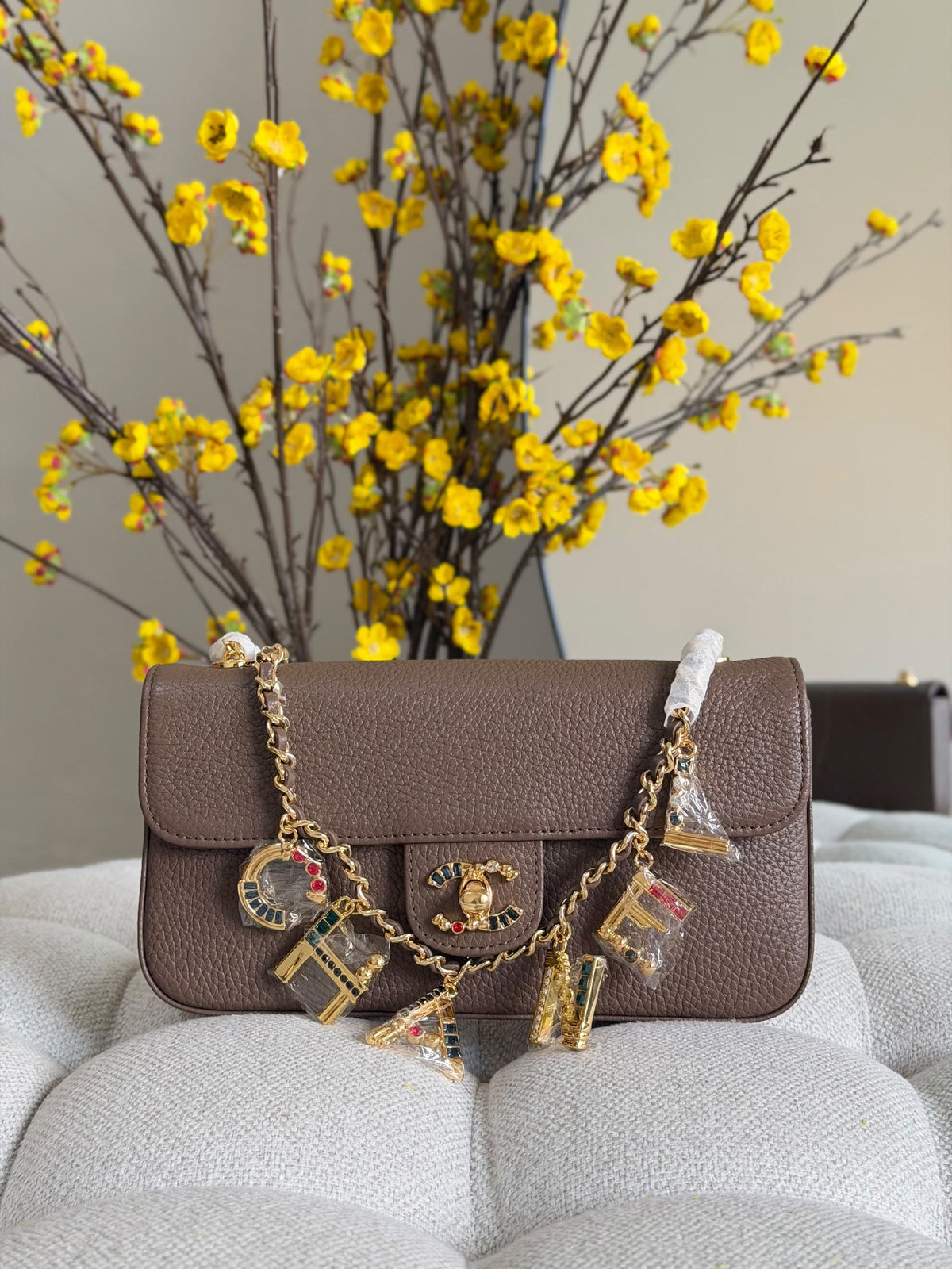 Chanel Shoulder Bag - Black, Beige, Burgundy