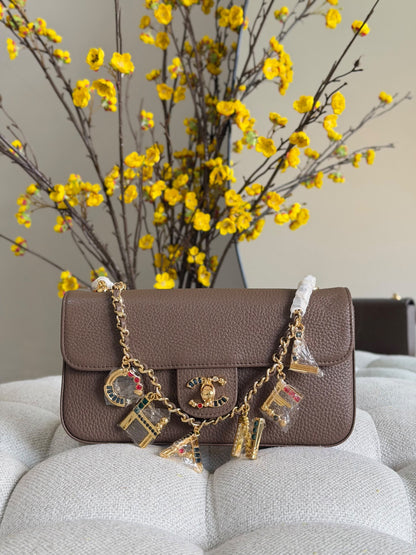 Chanel Shoulder Bag - Black, Beige, Burgundy