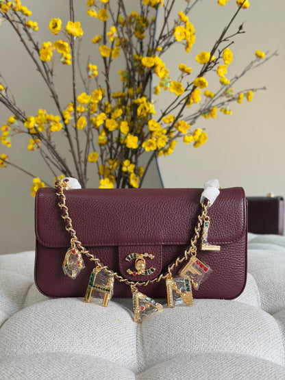Chanel Shoulder Bag - Black, Beige, Burgundy