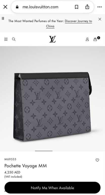 Louis Vuitton Clutch - Grey Monogram