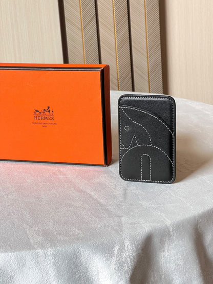 Hermès Card Holder - Black, White, Navy, Brown, Beige