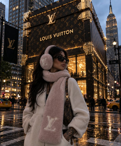 Louis Vuitton Scarf & Earmuffs - Pink