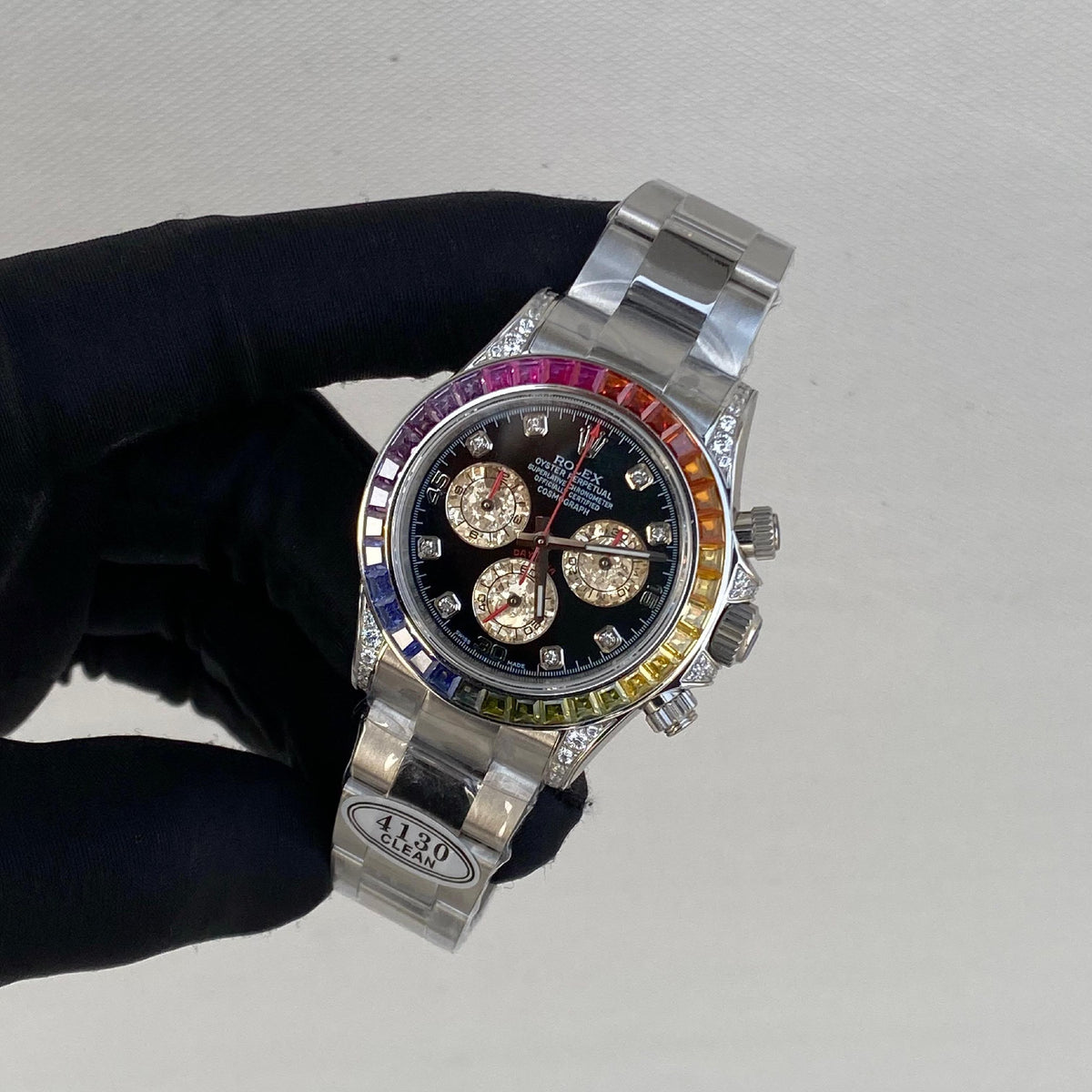 Rolex Watch - Silver & Black