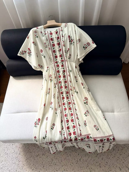 Aqua Dress - White & Multi