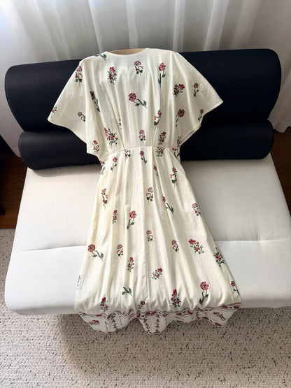 Aqua Dress - White & Multi