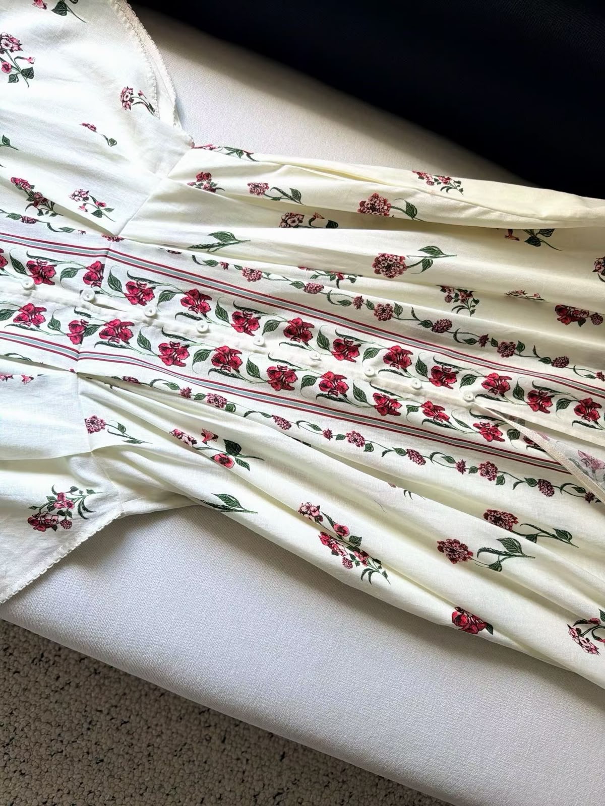 Aqua Dress - White & Multi