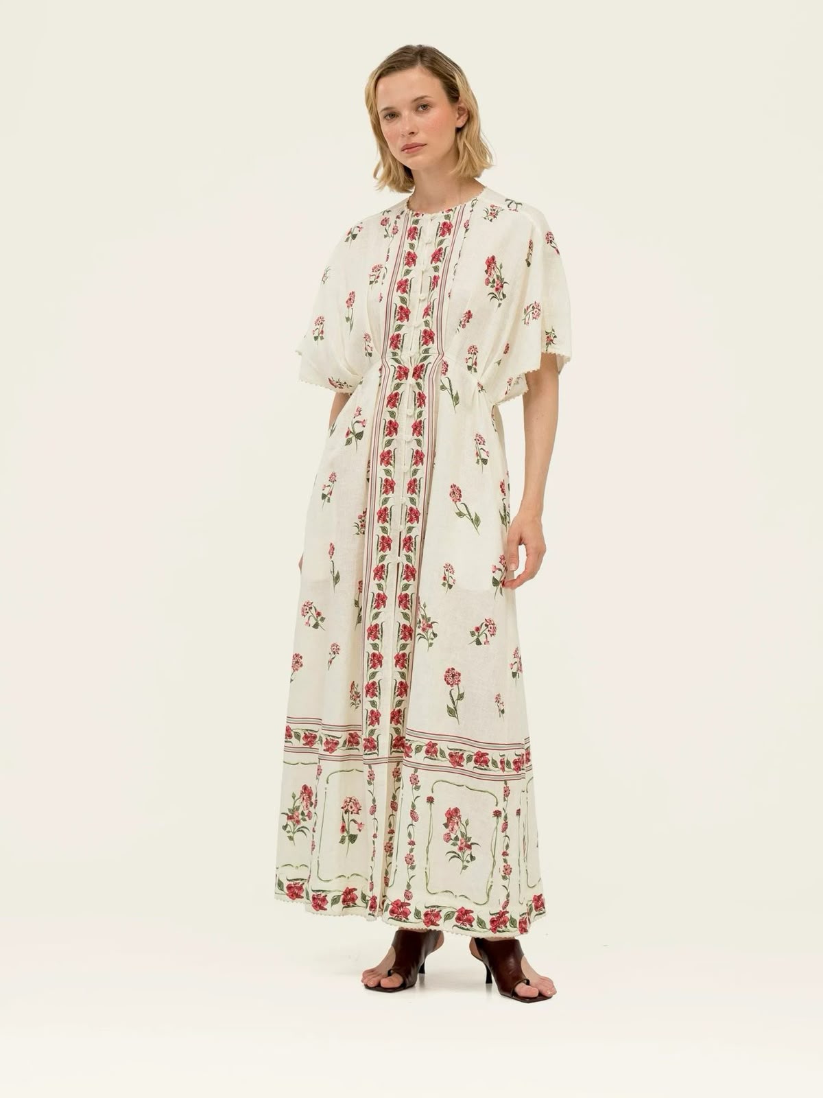 Aqua Dress - White & Multi