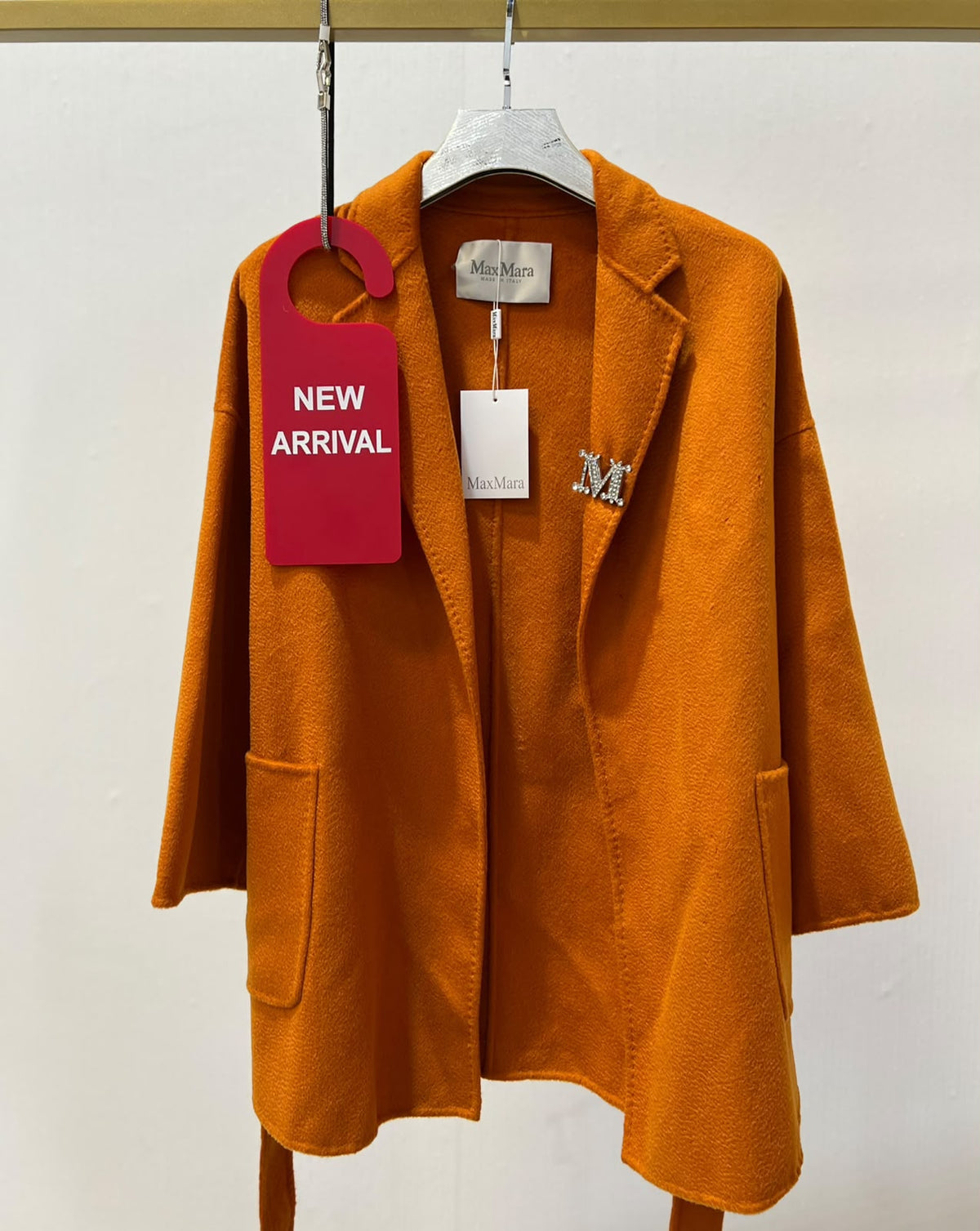 Max Mara Long-Sleeve Coat - Orange