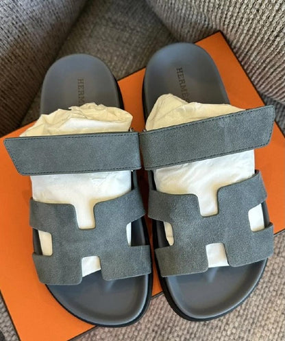 Hermes Slippers - Grey