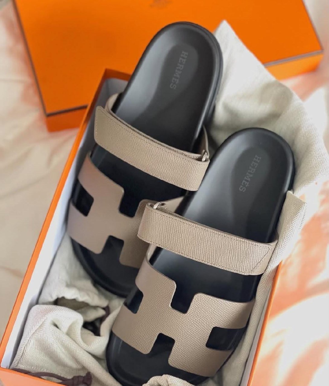 Hermes Slippers - Grey