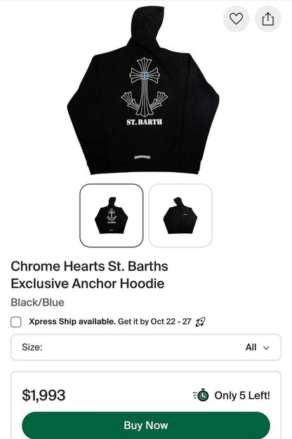 Chrome Hearts Hoodie - Black