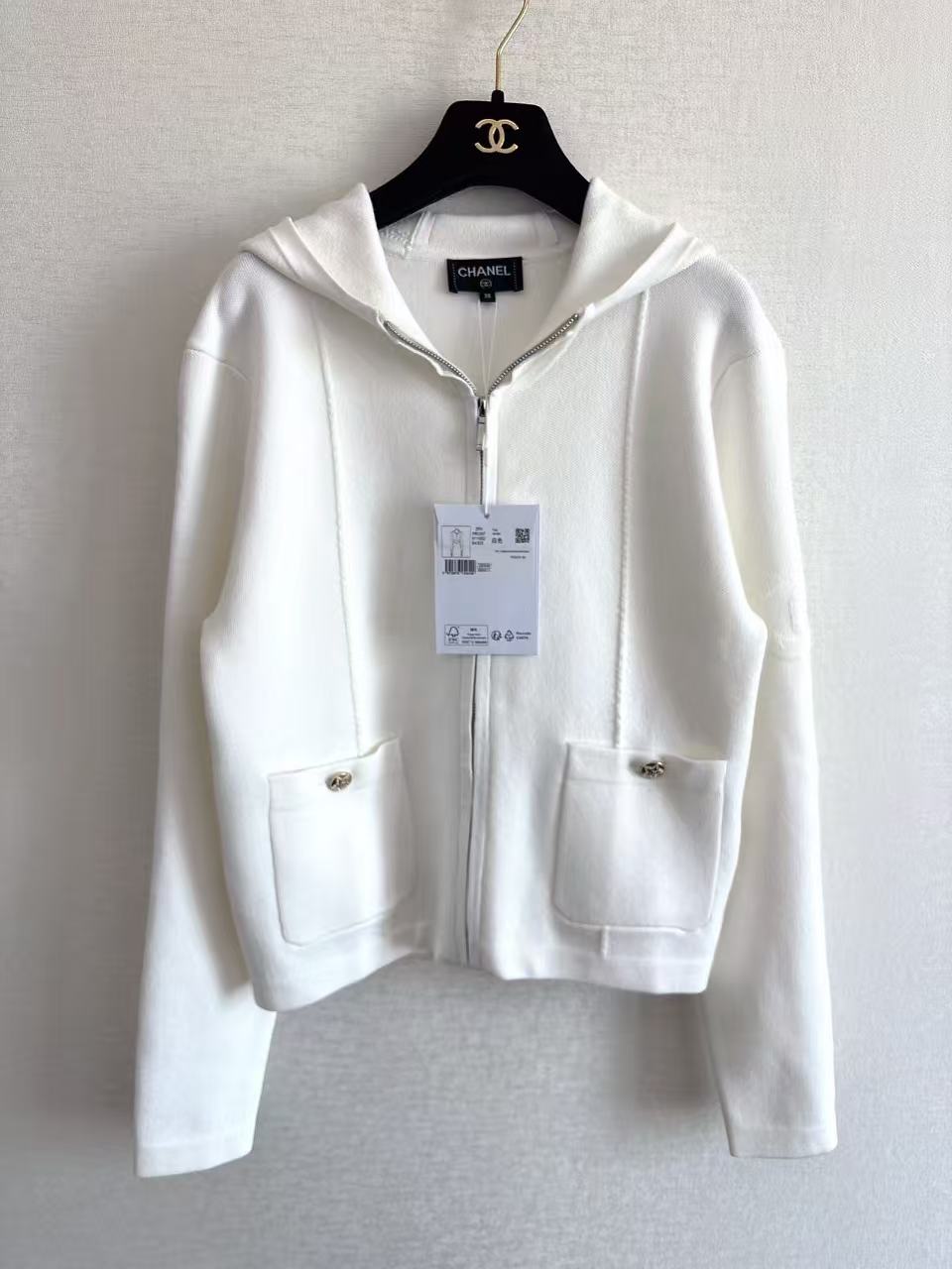 Chanel Hooded Jacket Pocket - White
