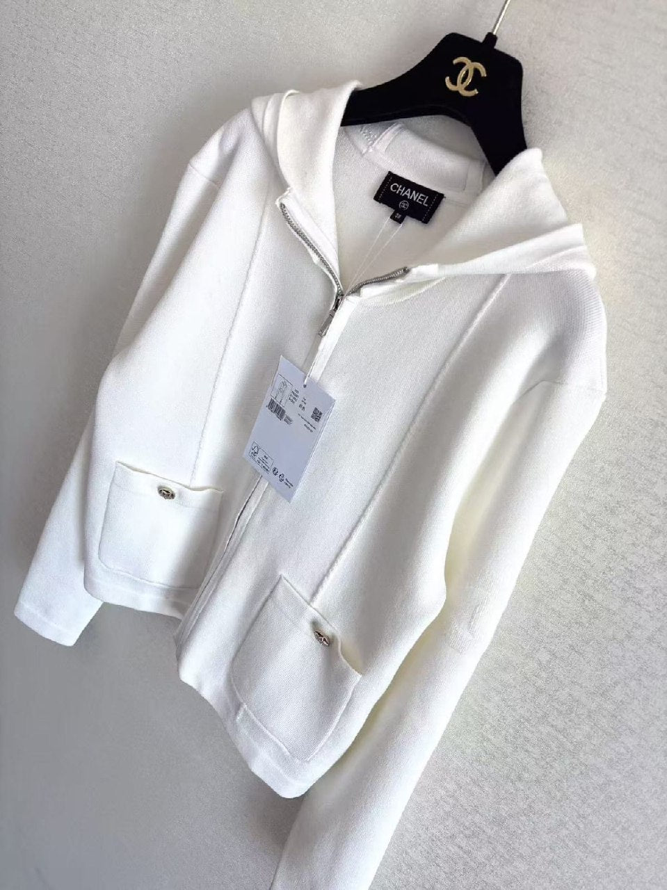 Chanel Hooded Jacket Pocket - White