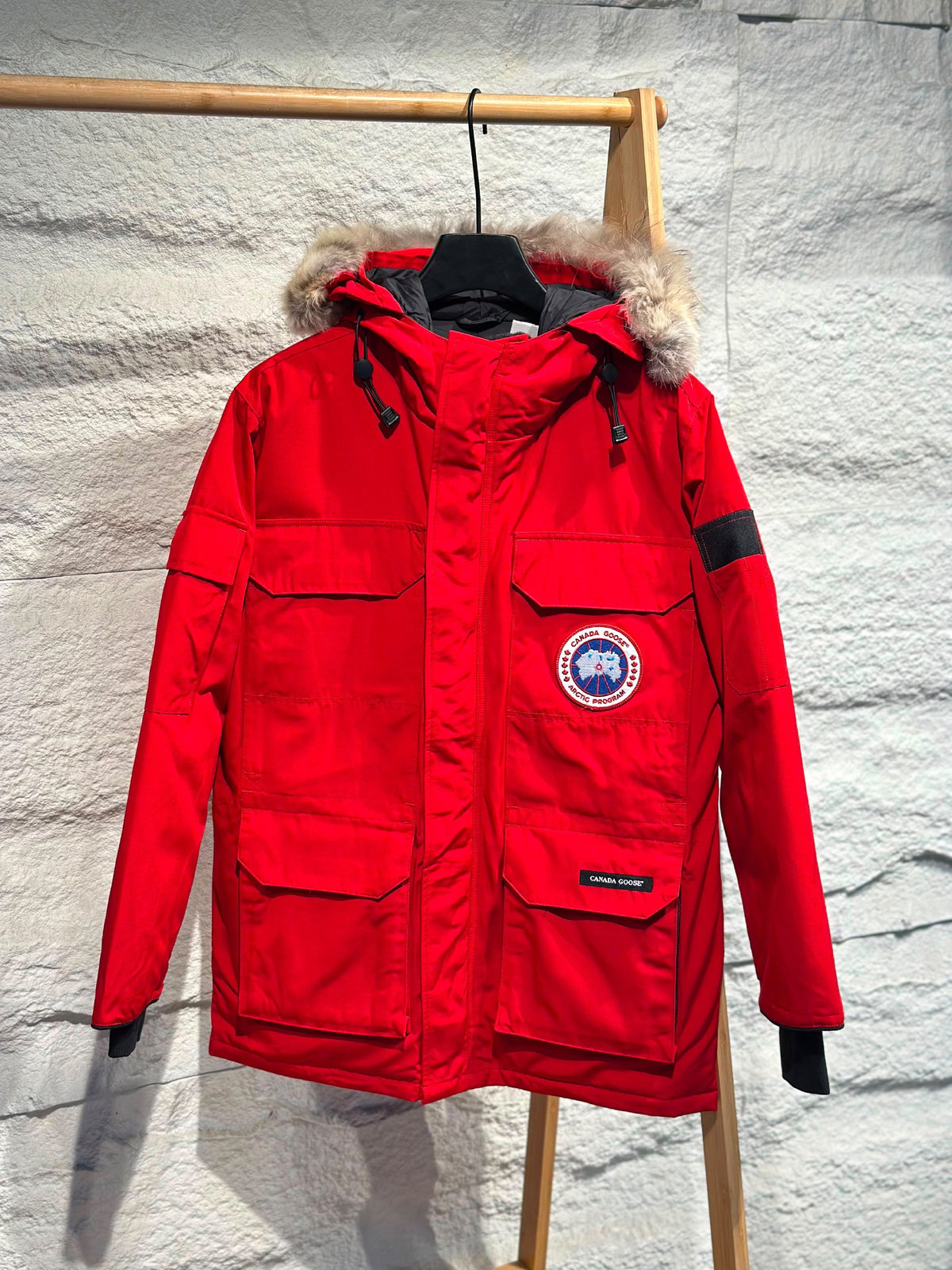 Canada Goose Hooded Jacket - Red