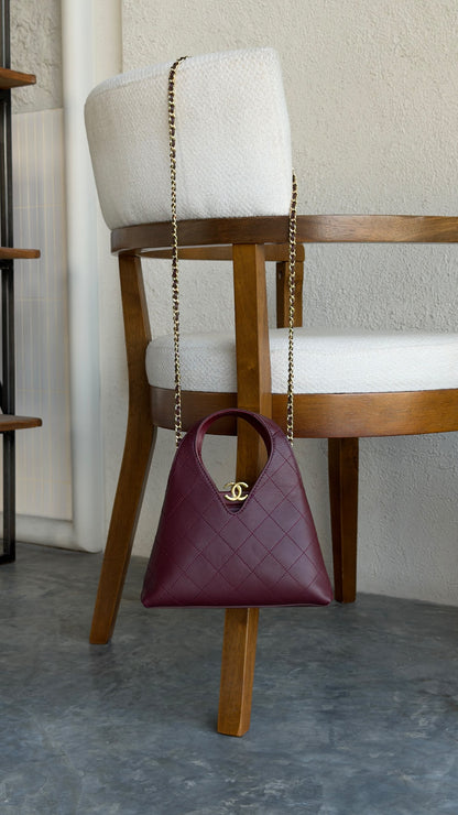 Chanel Mini Tote Bag - Burgundy