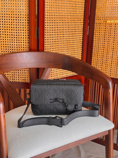 Louis Vuitton Crossbody Bag - Dark Grey Embossed