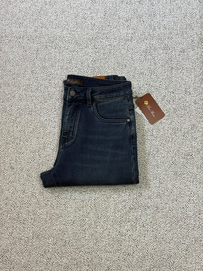 Loro Piana Straight-Leg Jeans Pants - Navy