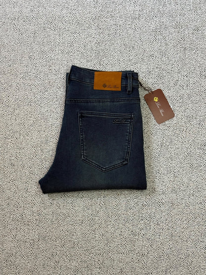 Loro Piana Straight-Leg Jeans Pants - Navy