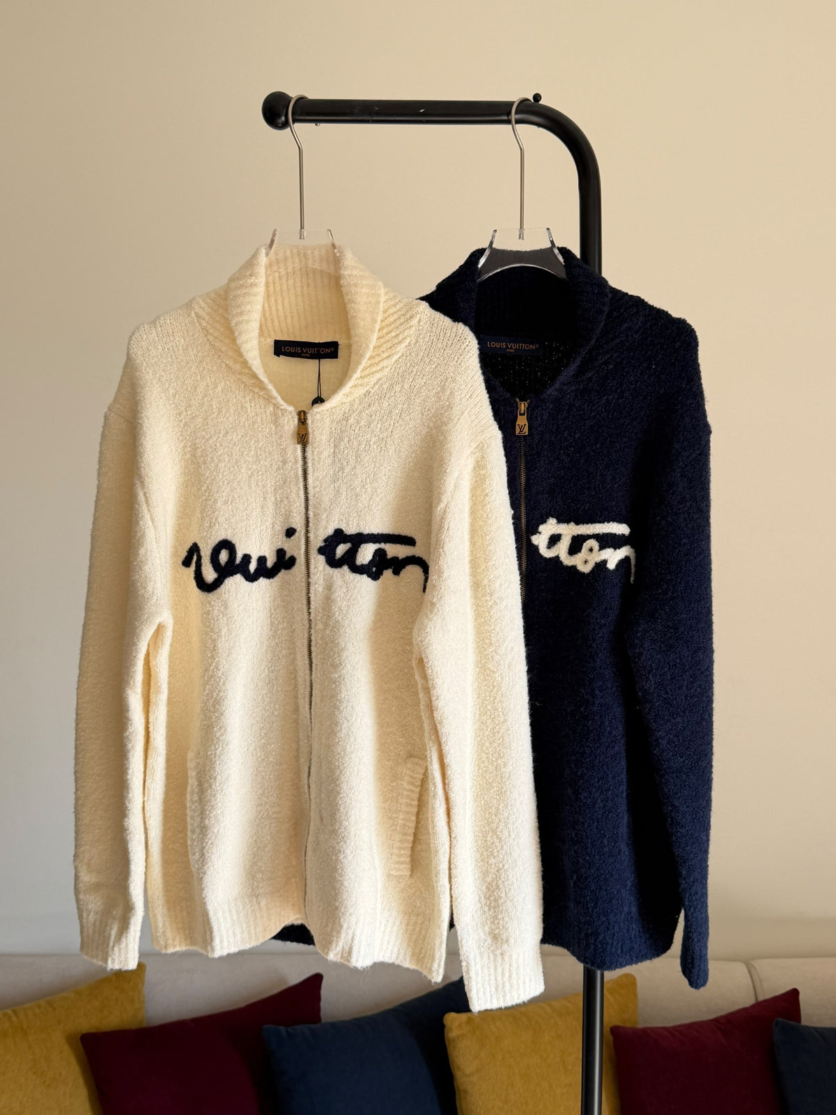 Louis Vuitton Cardigan - Navy, White