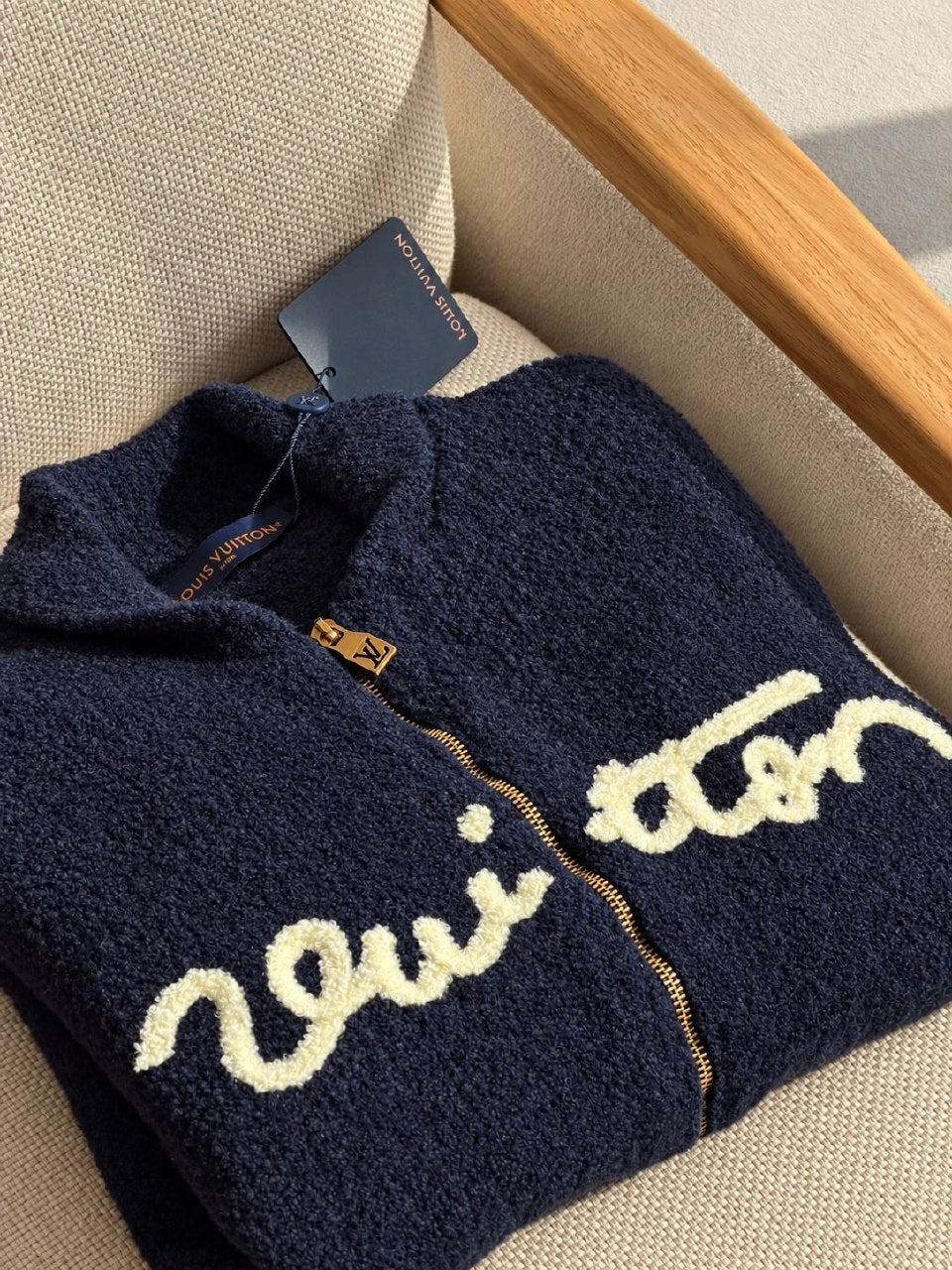 Louis Vuitton Cardigan - Navy, White
