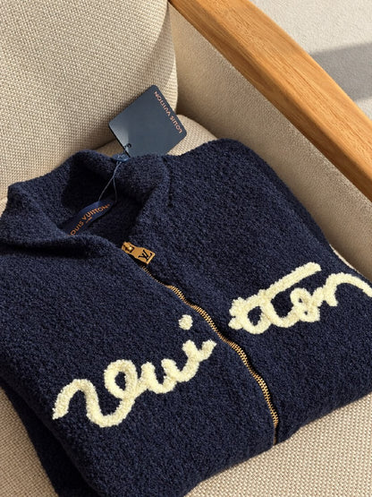 Louis Vuitton Cardigan - Navy, White