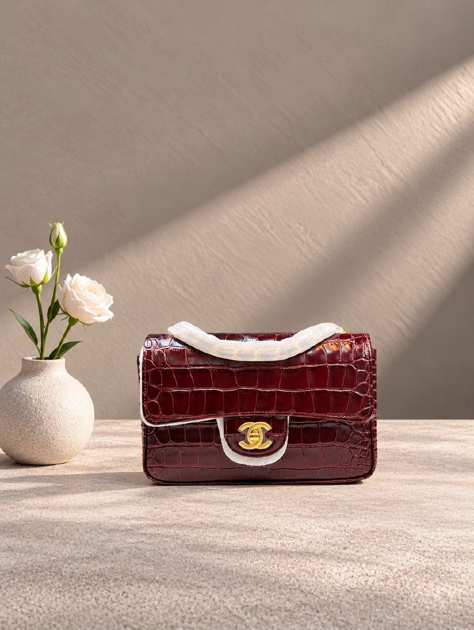 Chanel Shoulder Bag - Burgundy Embossed