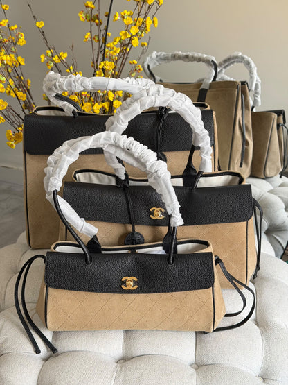 Chanel Flap Tote Bag - Beige