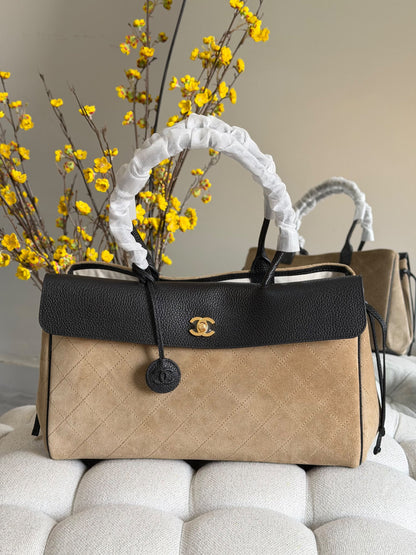 Chanel Flap Tote Bag - Beige