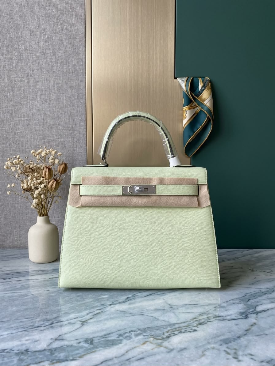 Hermès Kelly Handbag - Green, Light Blue, Dark Grey, Yellow, Pink, White, Pink Light