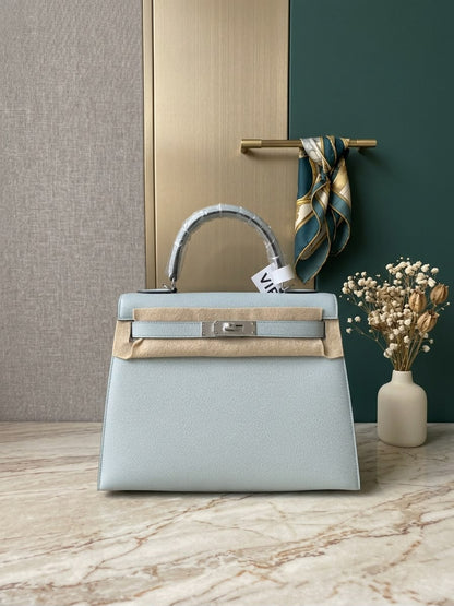 Hermès Kelly Handbag - Green, Light Blue, Dark Grey, Yellow, Pink, White, Pink Light