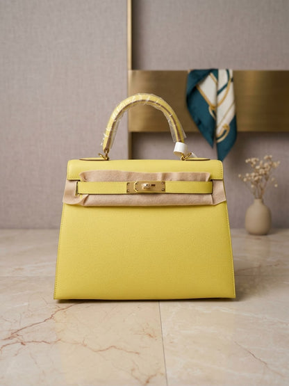 Hermès Kelly Handbag - Green, Light Blue, Dark Grey, Yellow, Pink, White, Pink Light