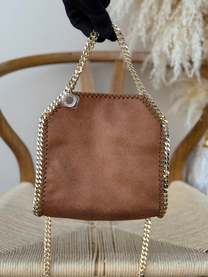 Stella McCartney Chain-Trim Tote Bag - Brown