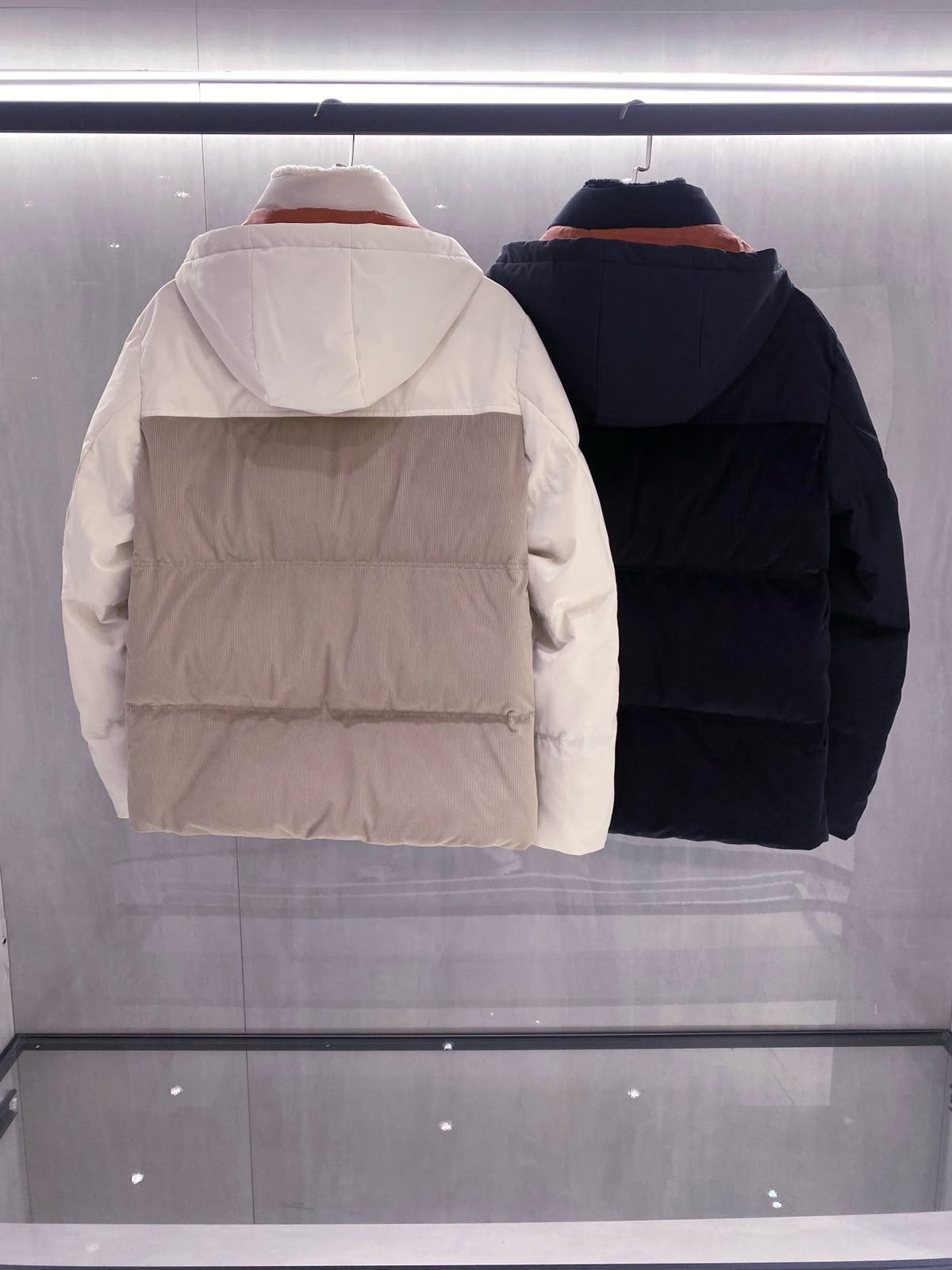 Zegna Hooded Jacket - Navy, Beige