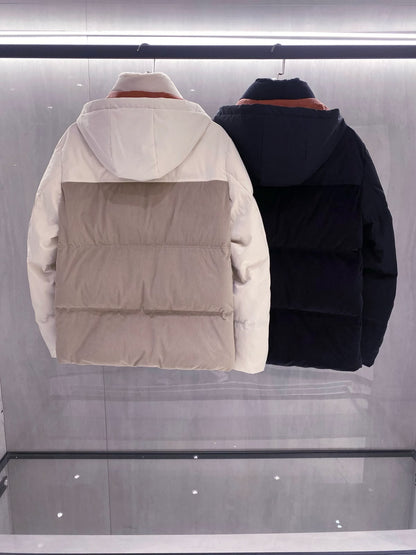 Zegna Hooded Jacket - Navy, Beige