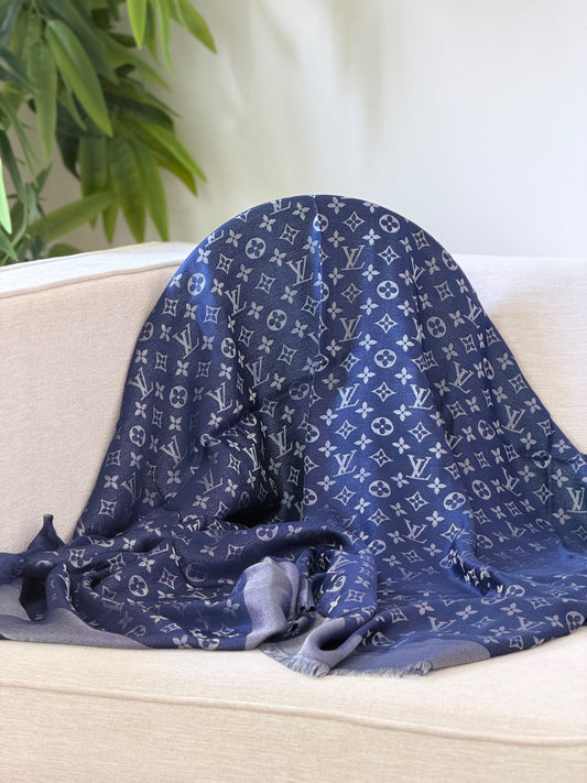 Louis Vuitton Monogram Scarf - Blue Monogram