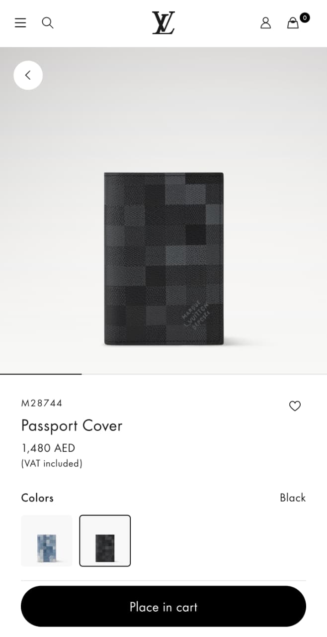 Louis Vuitton Passport Cover - Black