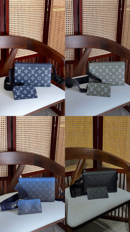 Louis Vuitton Crossbody Bag - Blue Embossed