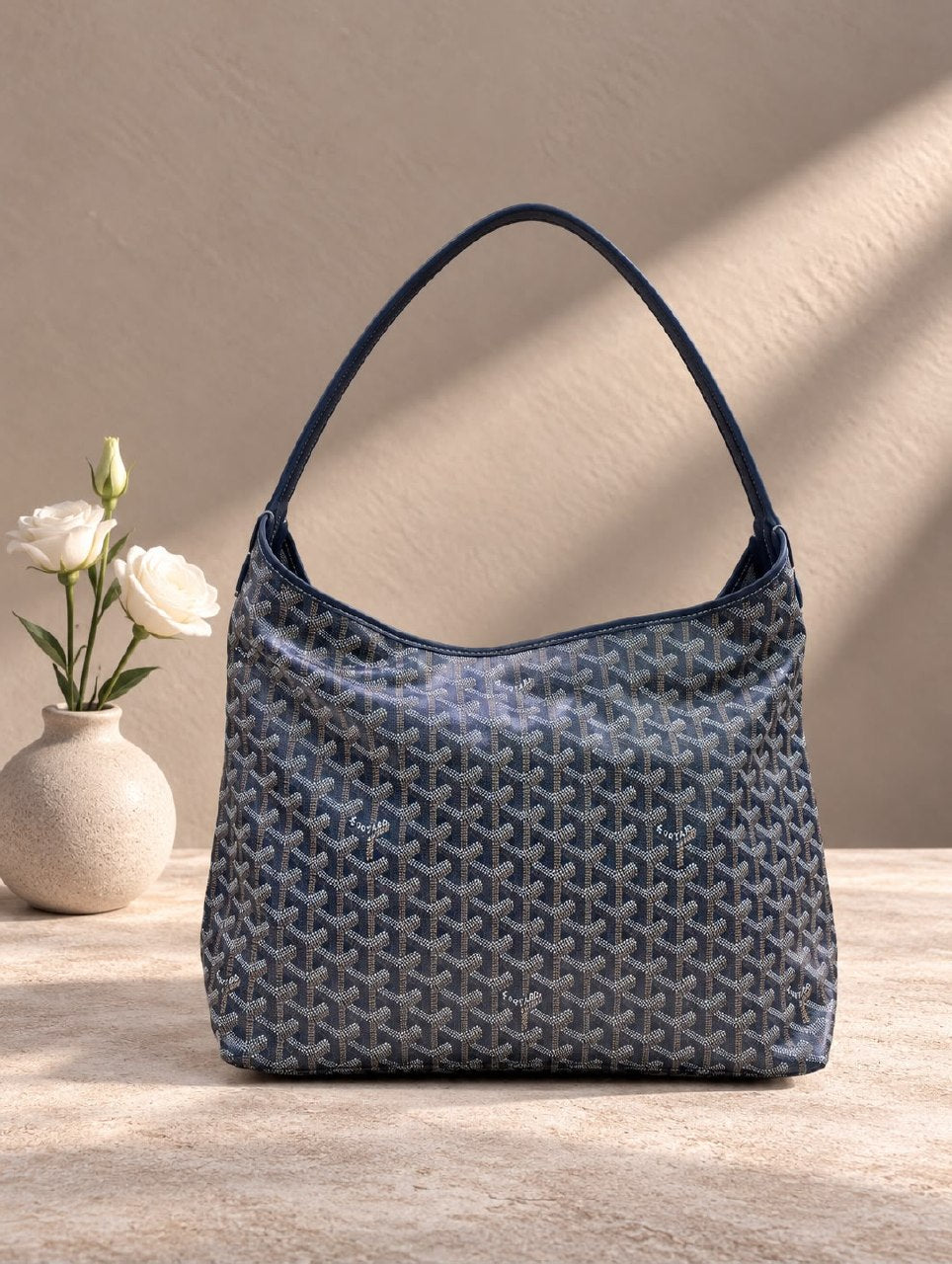 Goyard Slouchy Shoulder Bag - Navy Monogram